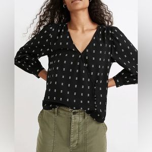 Madewell Kinston side button wrap top